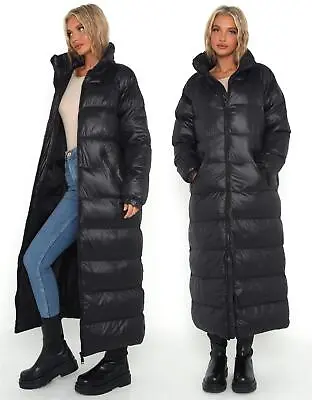 £34.95 • Buy Womens Maxi Coat Paddded Winter Showerproof Long Jacket Size 10 12 14 16 8
