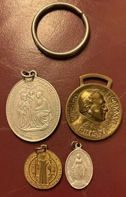 Vintage TINY CATHOLIC Religious Saint Medals Lot Of 4 • $5