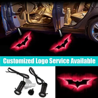 $17.99 • Buy 2x Red Dark Knight Batman Logo Car Door Projector Ghost Shadow LED Welcome Light