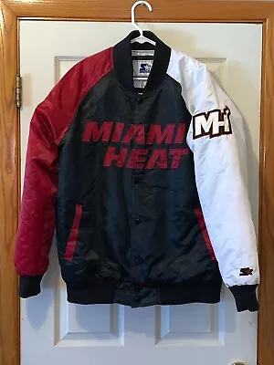 Miami Heat Starter Jacket Size Xl Chest Is 26  Length Is 30  • $79.99