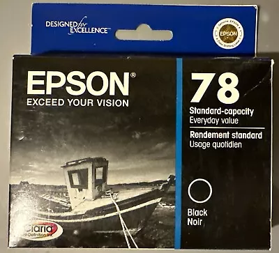 Epson 78 Black Ink Printer Cartridge Sealed Expired 11/2012 • $7.49