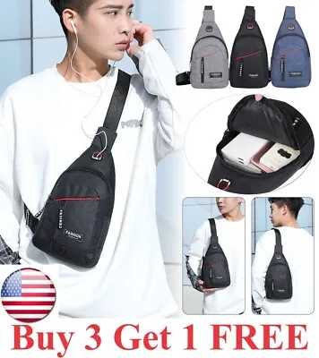 Men Fashion Multifunction Shoulder Bag Crossbody Sling Hiking Travel Biking Bag • $5.99