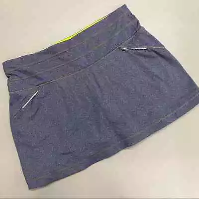 Athleta Tennis Skirt Skort Fitness Blue Gray Workout Athleisure Size Medium • $24.99