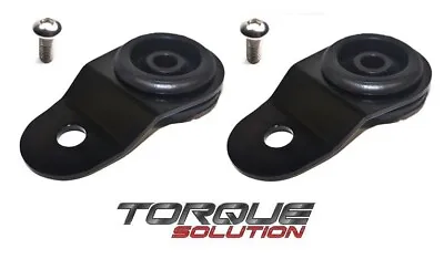 Torque Solution Radiator Mount Bracket Combo + Inserts EVO Evolution 7/8/9 BLACK • $36.89