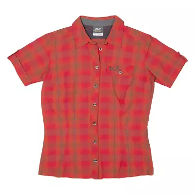 JACK WOLFSKIN Womens Shirt Red Check UK 8 • £14.99