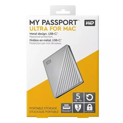 Western Digital 5TB WD My Passport Ultra For Mac - USB-C External Hard Drive HDD • $267.95