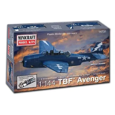 Minicraft TBF Avenger (Pre-Painted Canopy) 1/144 Scale Model - 14731 • $19.99