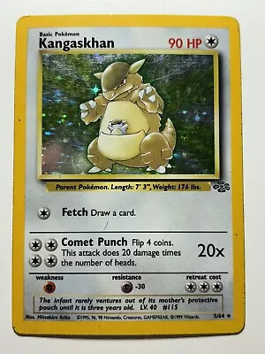 Pokemon Card Kangaskhan Holo Jungle WotC Ultra Rare 1999 5/64 MP • $5