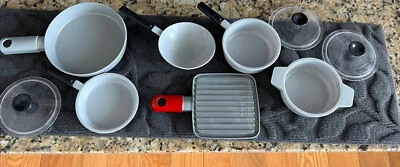 $9.80 • Buy Childrens Pots And Pans 9 Piece Plastic Set