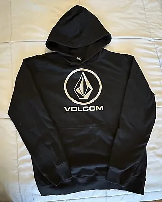 Volcom Hoodie Boys Extra Large Black Graphic Sweatshirt Logo Skate Surf Snow XL • $16.99