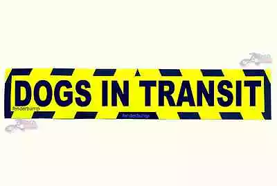 Magnetic DOGS IN TRANSIT Safety Sign Security Car Van Truck Guard Warning Patrol • £12.95