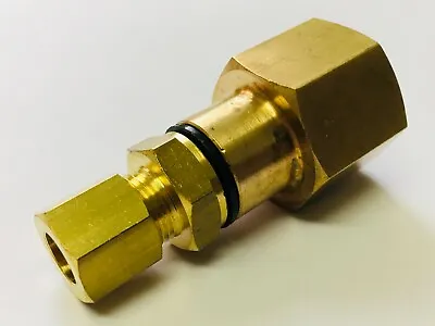 £10.95 • Buy 6mm Compression X 1/2 BSPP Female Adaptor | Brass Plumbing Fitting (2-piece)