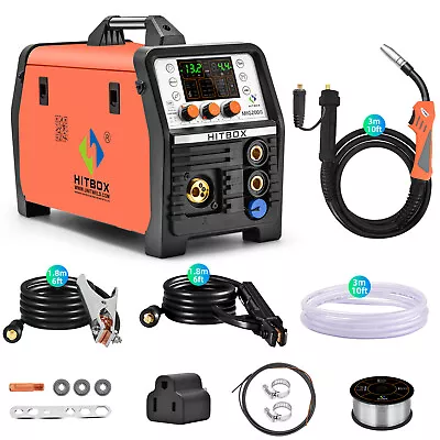 5 IN 1 200A Aluminum MIG Welder TIG MMA Gas Gasless Welding Machine • $399.99