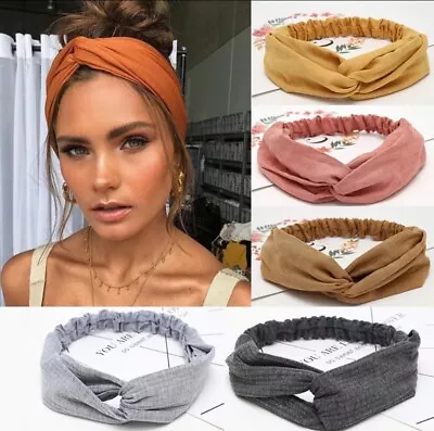 £2.49 • Buy New Twist Knot Head Wrap Boho Headband Knotted Women Ladies Elastic Hair Band UK