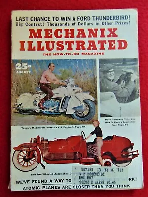 Vintage ~ Mechanix Illus. Magazine~ Aug. 1955 ~ How To Race A Sports Car/the Sun • $8.95