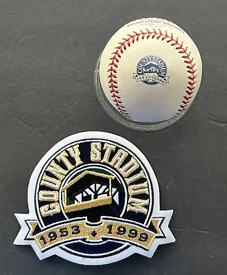 Rawlings 2000 County Stadium Authentic Ball & Patch - Milwaukee Brewers • $69.95