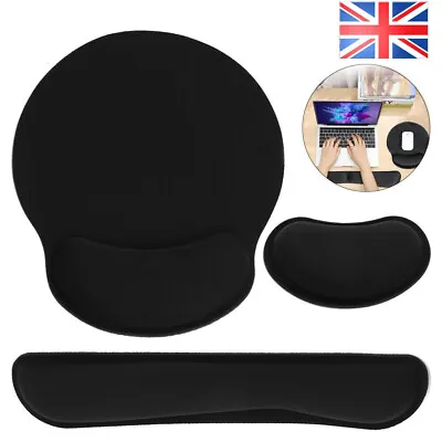 £6.47 • Buy Keyboard Wrist Rest Pad Mouse Gel Wrist Rest Support Cushion Memory Foam Set UK