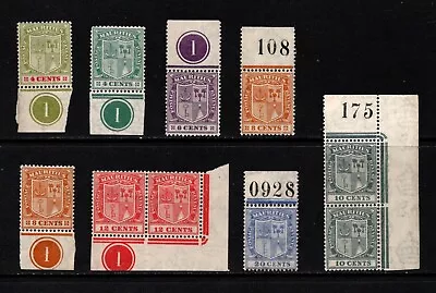 Mauritius - 1921-6 Various Mint/MNH With Marginal Control/ Plate/ Sheet Numbers • $5.31