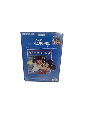 Disney Counted Cross Stitch - Super Star With Mickey Mouse - New In Package • $10.95