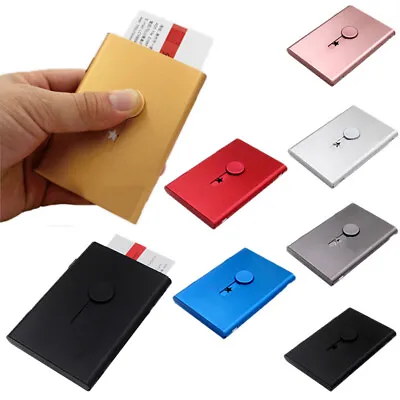 £2.44 • Buy Metal Pocket Business Card Holder Case ID Credit Name Box Automatic Wallet AU
