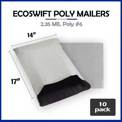 10 14x16 EcoSwift Poly Mailers Plastic Envelopes Shipping Mailing Bags 2.35MIL • $4.37