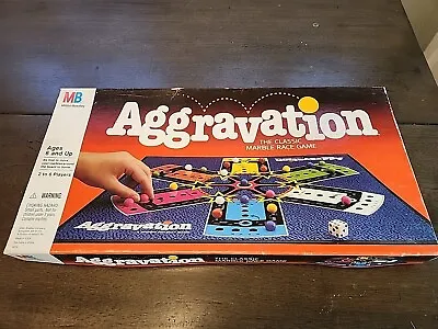 1989 Aggravation The Classic Marble Race Game Vintage Milton Bradley Complete • $11.90