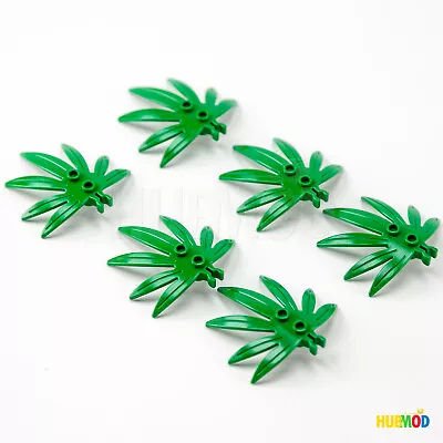 Lot Of 6 Genuine LEGO Green 6x5 Stud 30239 Palm Plant Leaves Tree Swordleaf Leaf • $6.74