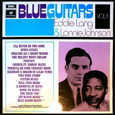 Eddie Lang  Lonnie - Blue Guitars - Used Vinyl Record - J34z • £36.77