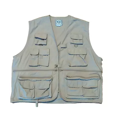 Rothco Uncle Milty Vest Khaki Tan Vintage Utility Fisherman Hunting Outdoor Zip • $24.99