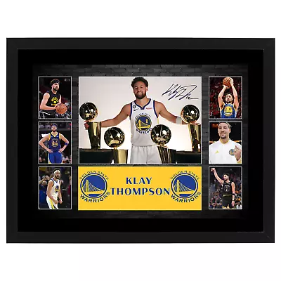 Klay Thompson Warriors Signed Framed Poster Curry Lebron Basketball Memorabilia • $79