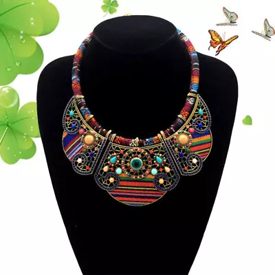  Ethnic Necklace Bohemia Choker Elegant Jewelry Tribal Style • £12.85