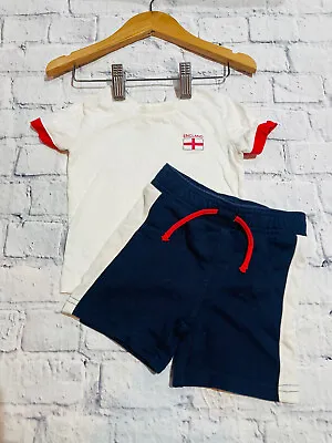 Baby Boys 9-12 Months Clothes Cute England Set Outfit  *We Combine Postage • £4.90