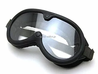 GOGGLE BLACK 70's VINTAGE ARMY Black NEW From Japan • $64.22