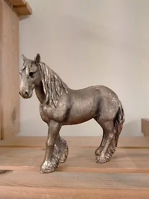 Leonardo Reflections Range Bronze Colour Small Cob / Shire Horse Figurine • £15.95