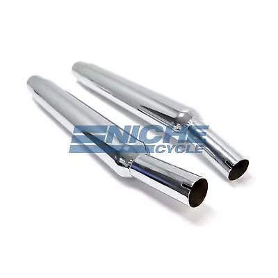 MAC 1.5  Kick-Up Exhaust Motorcycle Mufflers 903-1321 Taper Chrome 1.5  • $225.95