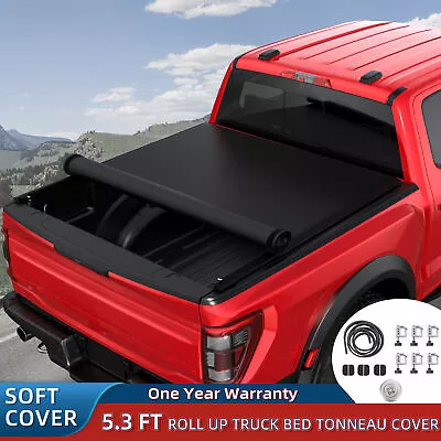 5.3FT Soft Roll Up Tonneau Cover For 2005-2012 Dodge Dakota Truck Bed Cover • $137.90