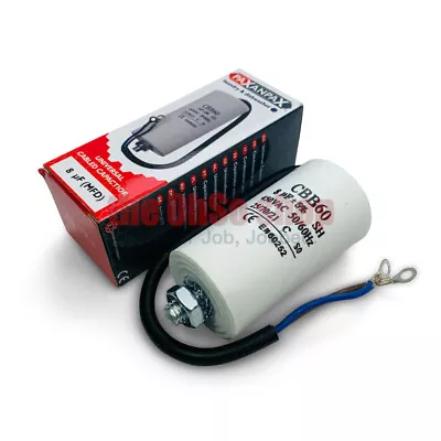 8uf Wired Capacitor CBB60 Start Run Motor For Various Appliances • £7.45