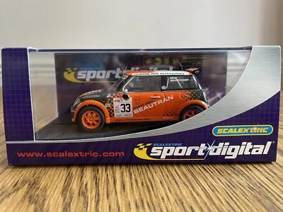 £34.80 • Buy Scalextric Sport Digital Mini Cooper Beautran No.33 C2732D Good Condition.
