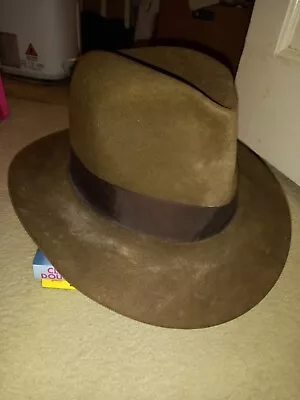 Indiana Jones Akubra Federation IV  Fur Felt Hat Size 60 ( Fits 59 ) • £87