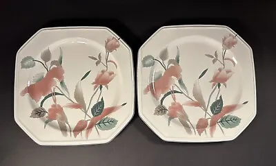 Mikasa Continental Silk Flowers Dinner Plates F3003 Japan 10-1/4  Set Of 2 • $15