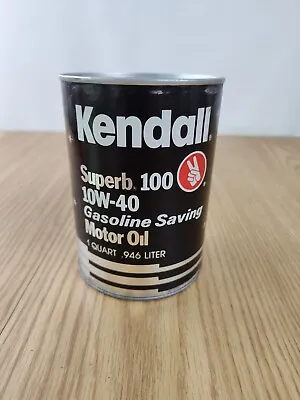 Vintage Kendall Superb 100 Motor Oil Can Graphic Gas Station Auto Bradford PA • $15