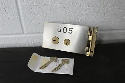 $30 • Buy Vintage Diebold Safe Deposit Box Lock W/ 2 Keys & Hinge Safety Door- Medium