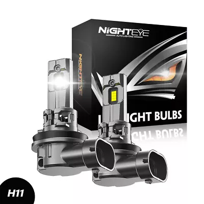 NIGHTEYE H11/H8/H9 LED Headlight Globe Bulbs 6500K White Fog High/Low Beam Lamp • $31.99