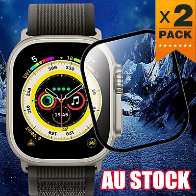 $8.77 • Buy 2 X Ultra 49mm Full Coverage Tempered Glass Screen Protector For Apple Watch 