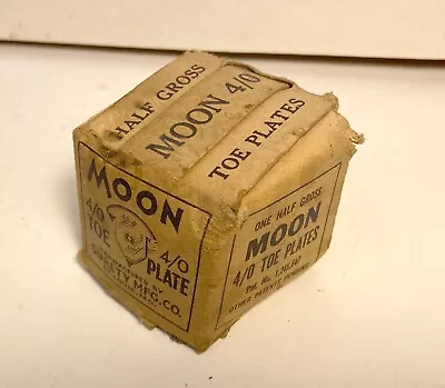 Antique Moon Toe Plates - Old Stock From Cobbler S Supply Original Cardboard Box • $40