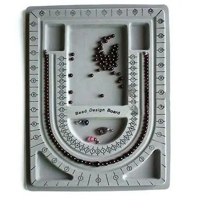 $4.55 • Buy Flocked Bead Board Necklace Design Tray Organizer Jewelery Making TOP