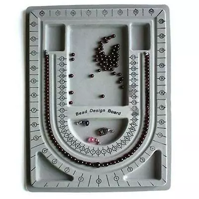 $4.55 • Buy Flocked Bead Board Necklace Design Tray Organizer Jewelery Making TOP