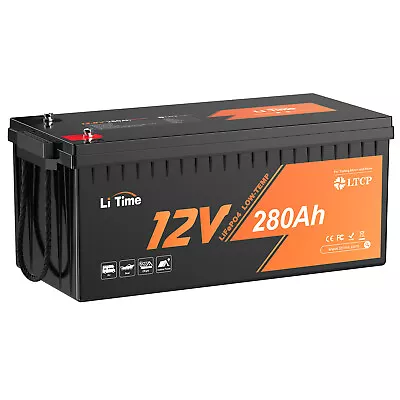 LiTime 12V 280Ah LTCP LiFePO4 Lithium Battery With 200A Low-Temp Protection BMS • $591.99