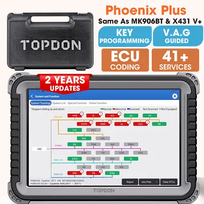 TOPDON Phoenix Plus Bidirectional Scanner Online Coding Car Diagnostic Scan Tool • $783.87