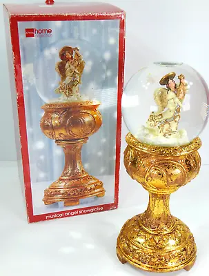 1991 Jc Penney Holiday Decor Christmas Musical Angel Snow Globe Hark! The Harald • $15.79